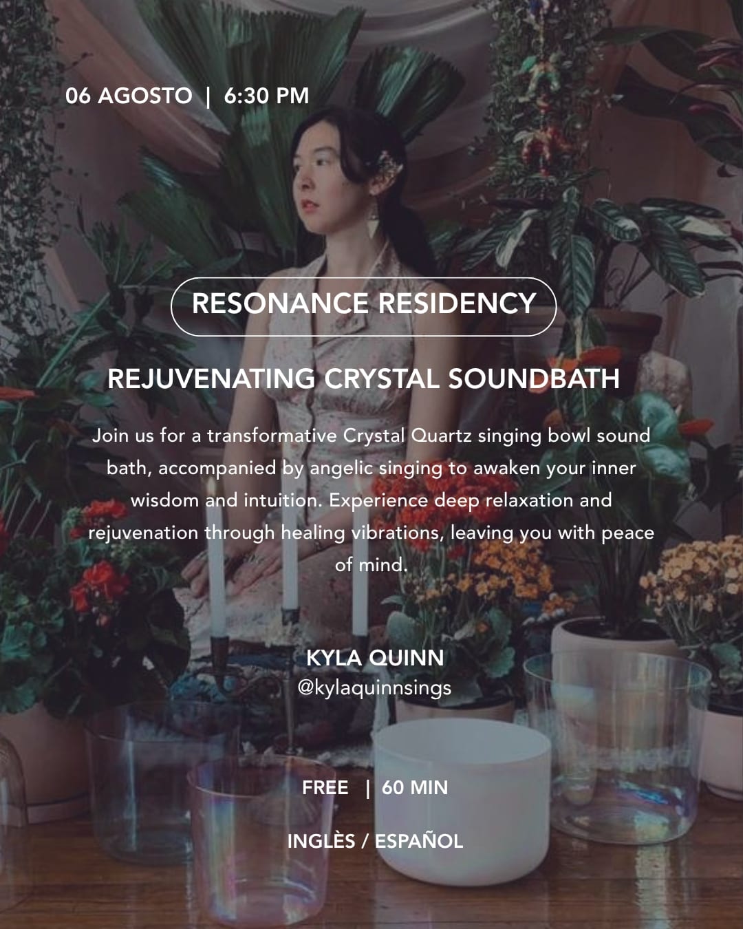 Koti Condesa August 6 2026 Rejuvenating Crystal Soundbath event flyer