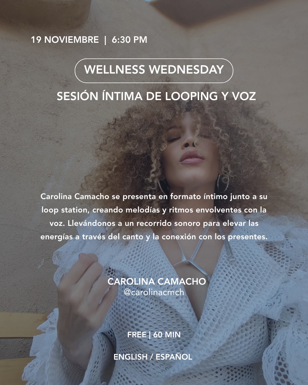 Koti Condesa November 19 2026 Sesión Íntima de Looping y Voz event flyer
