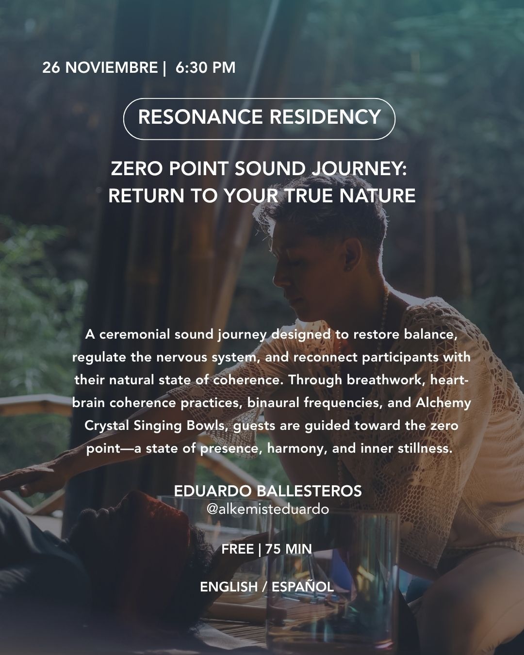 Koti Condesa November 26 2026 Zero Point Sound Journey: Return to Your True Nature event flyer