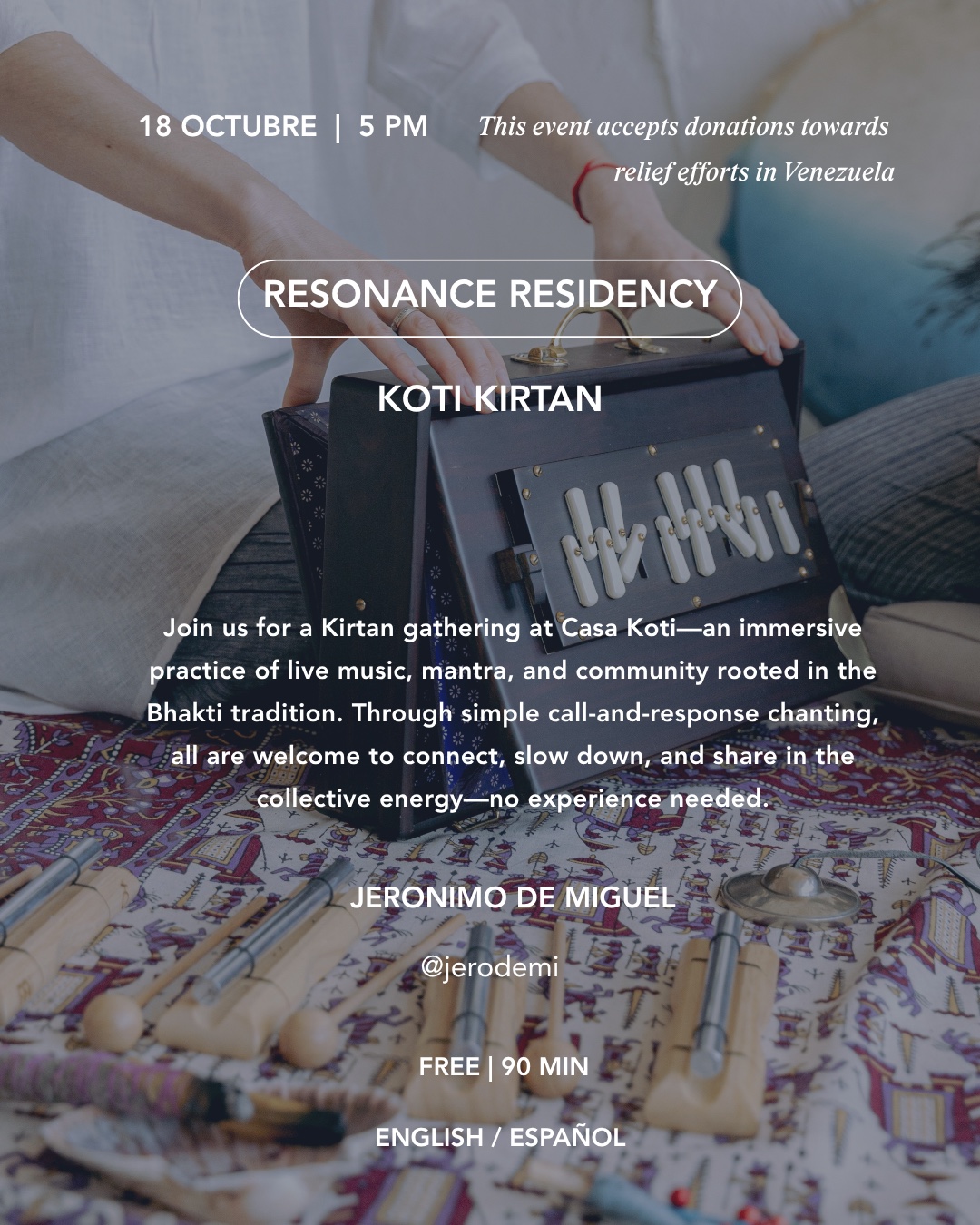 Koti Condesa October 18 2026 Koti Kirtan event flyer
