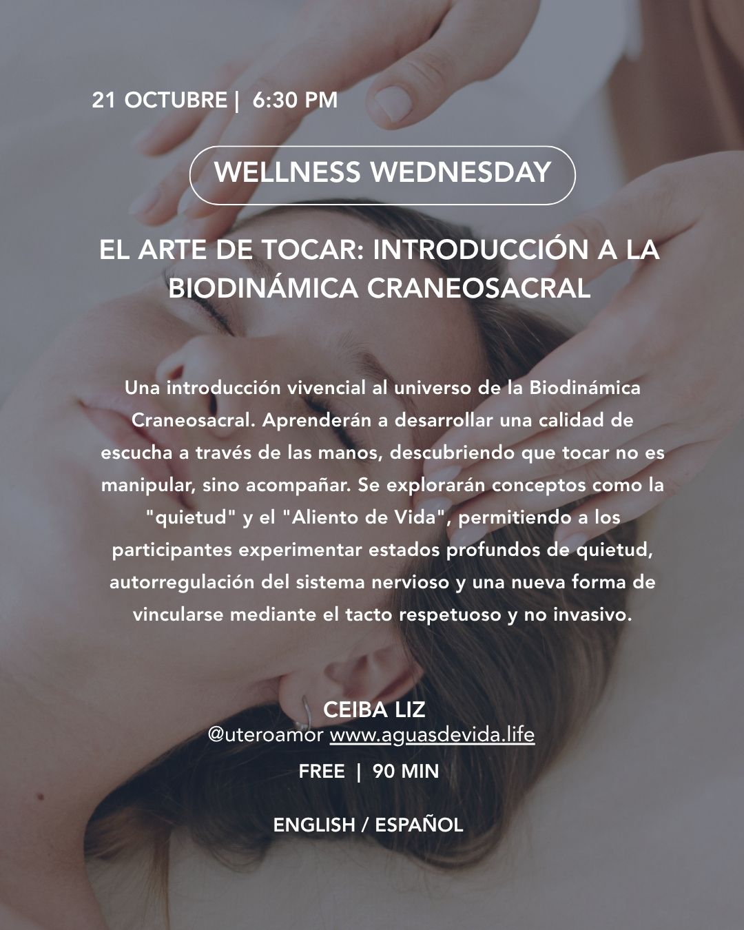Koti Condesa October 21 2026 Biodinámica Craneosacral event flyer