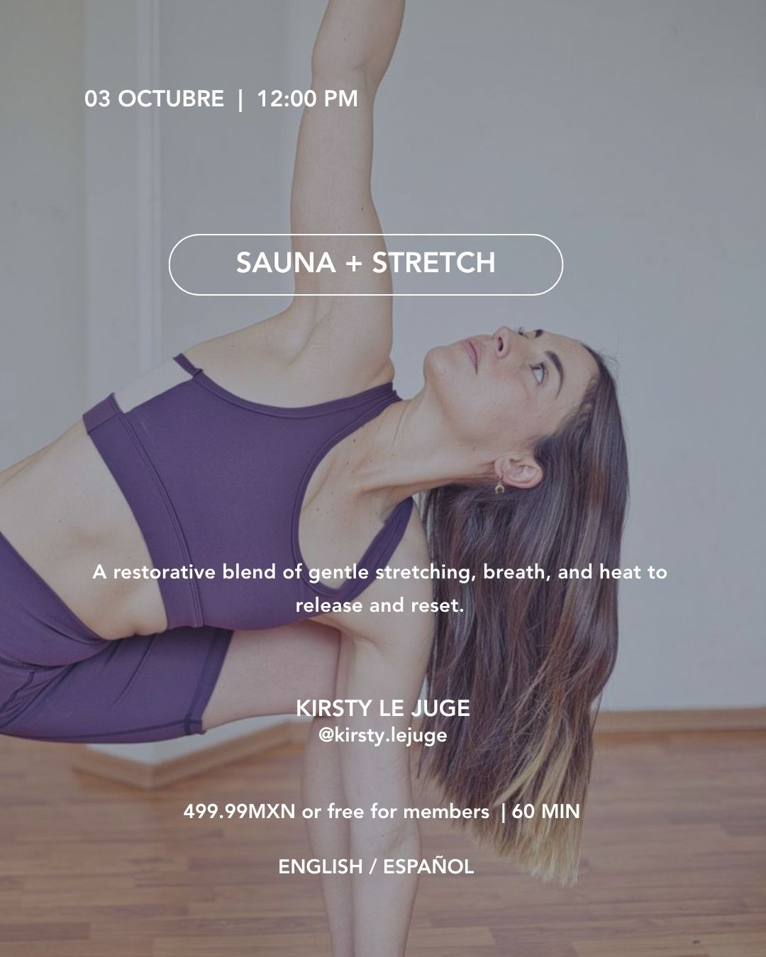 Koti Lomas October 3 2026 Sauna and Stretch event flyer