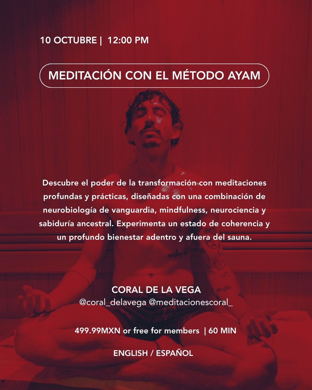 Koti Lomas October 10 2026 Meditación con el Método Ayam event flyer
