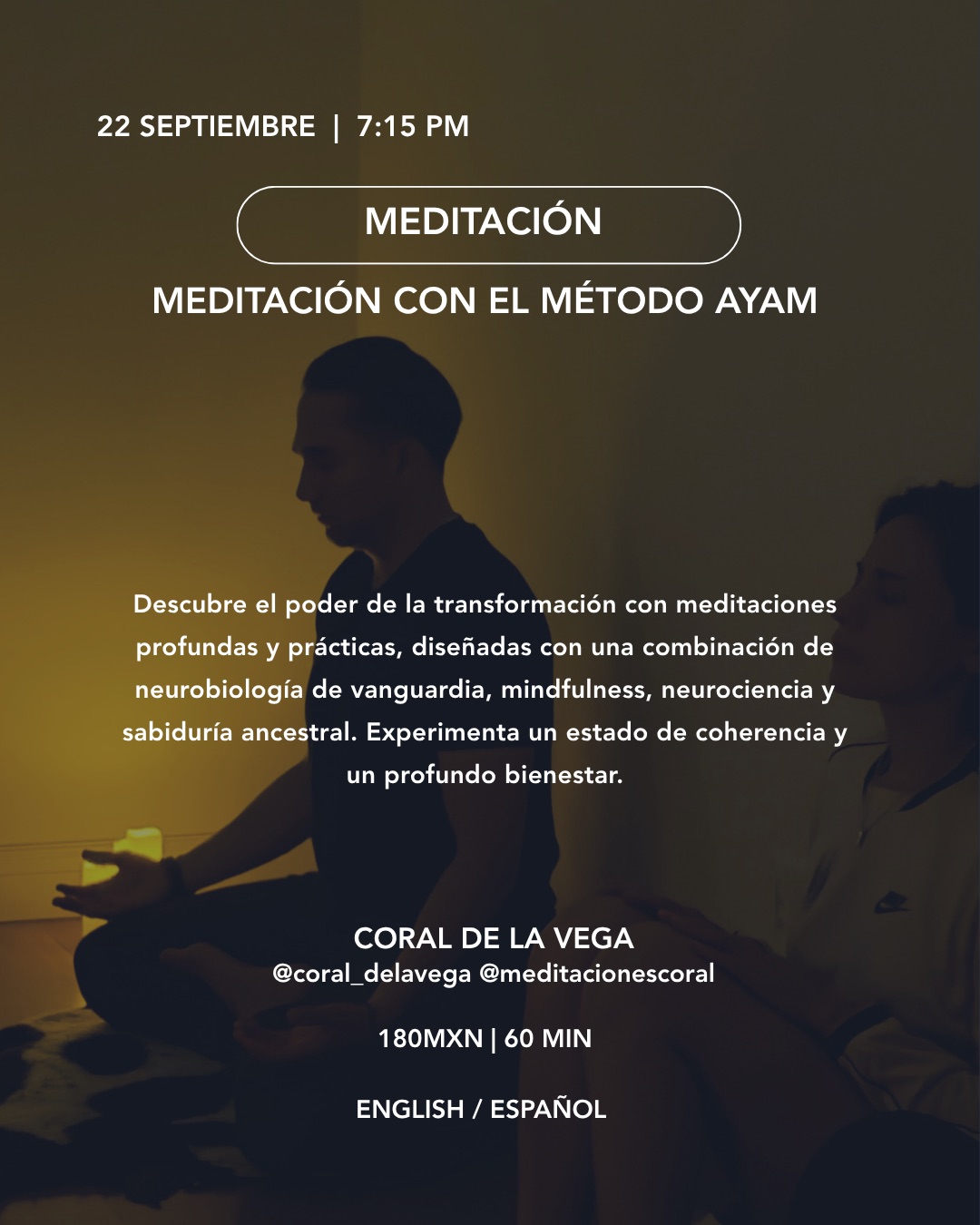 Koti Condesa September 22 2026 Meditación con el Método Ayam event flyer